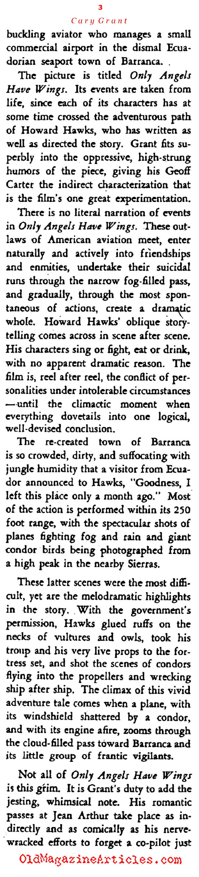 A Profile of Cary Grant (Stage Magazine, 1939)