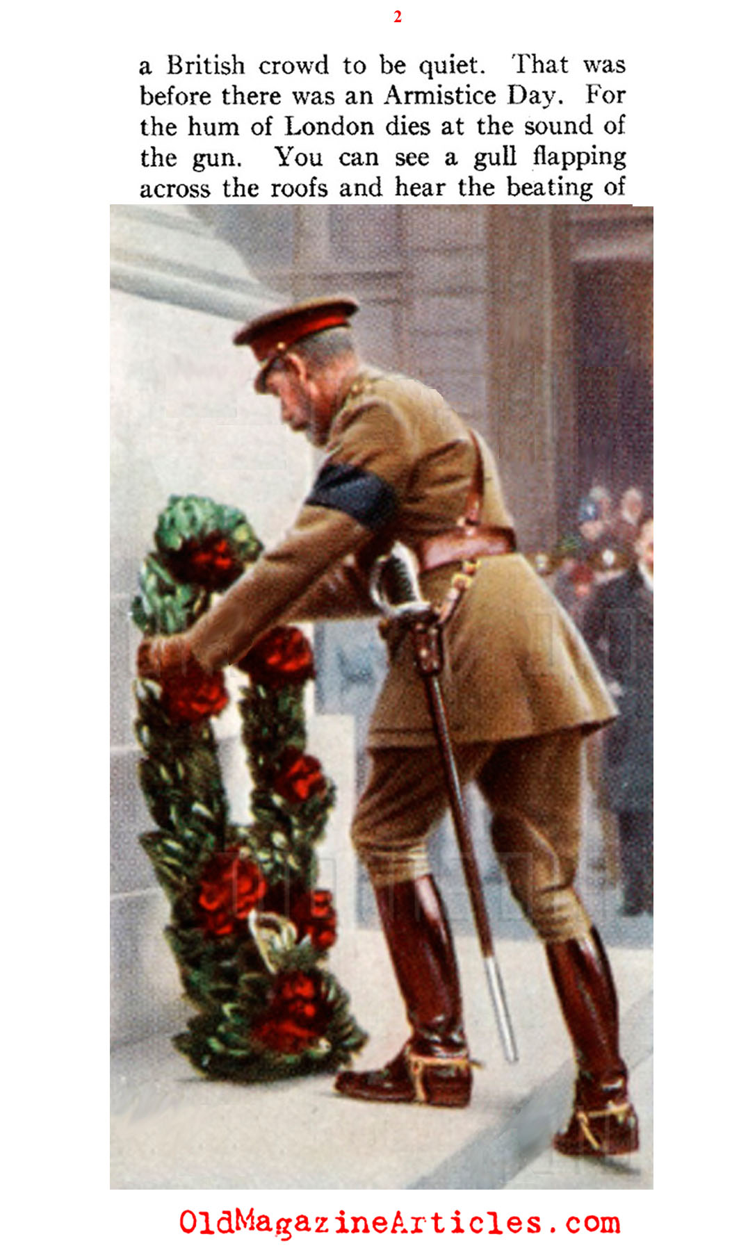 Remembrance Day at the Cenotaph (American Legion Monthly, 1936)
