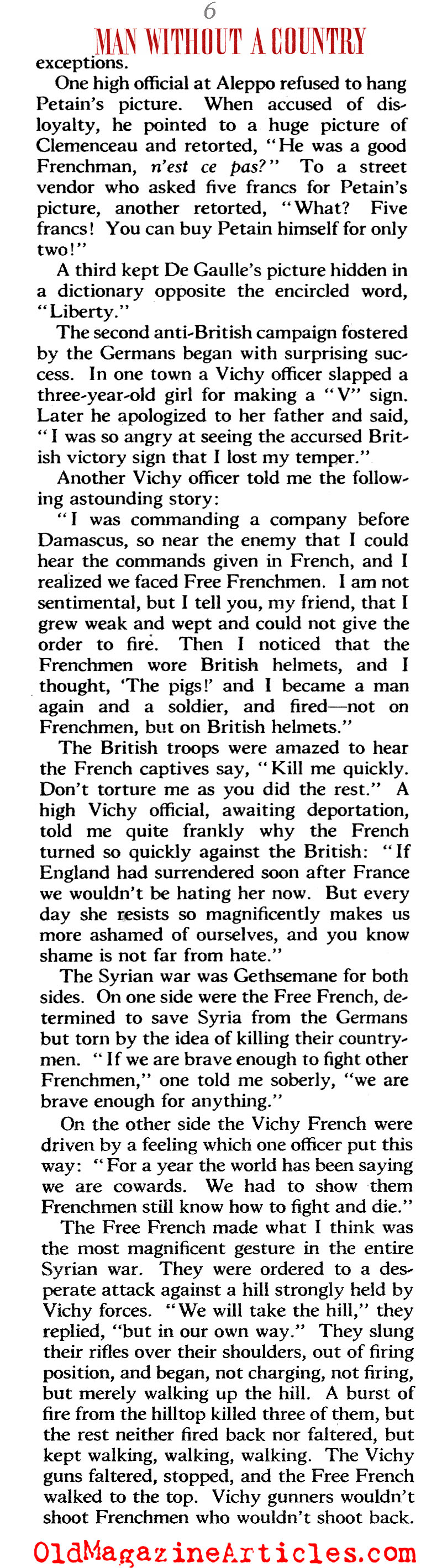 The Leader of Free France (The American Magazine, 1942)