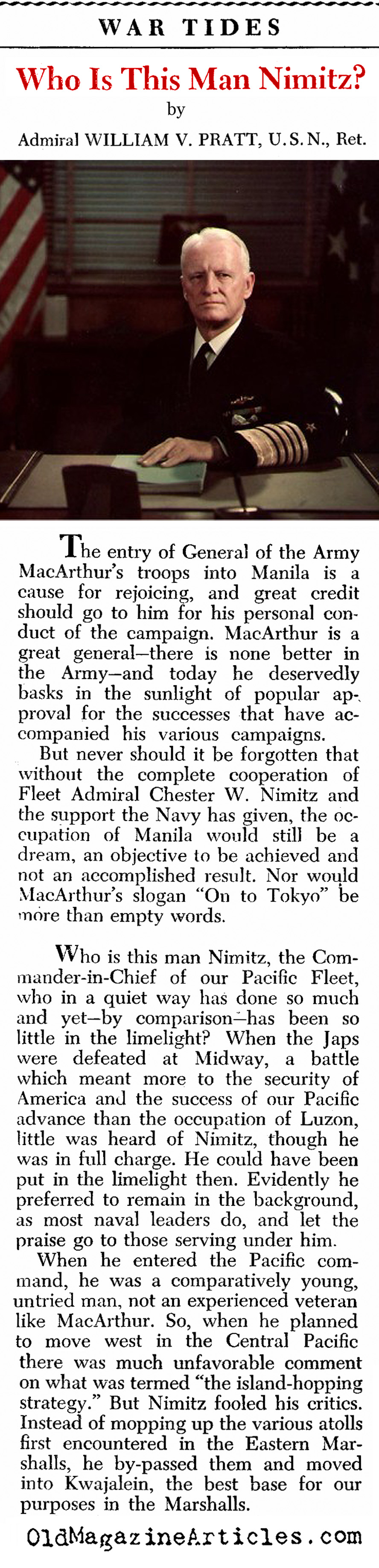The Nimitz Strategy (Newsweek Magazine, 1945)