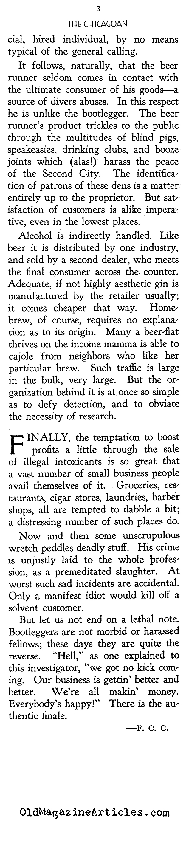 Prohibition - Chicago Style (The Chicagoan, 1927)