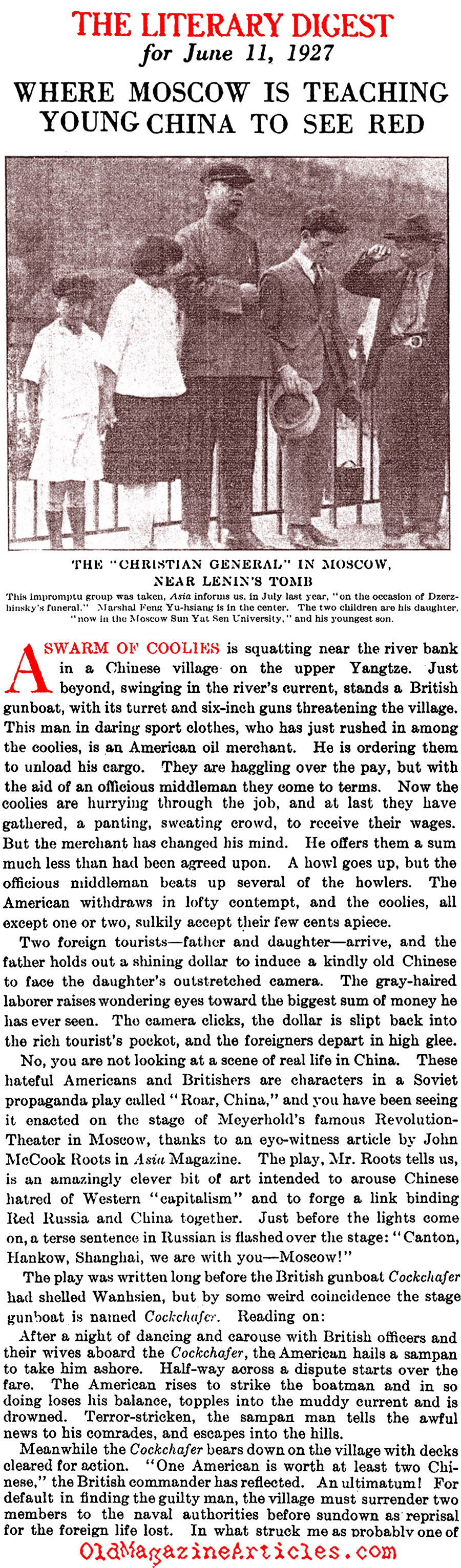 ''Where Moscow Is Teaching China to see Red'' (Literary Digest, 1927)