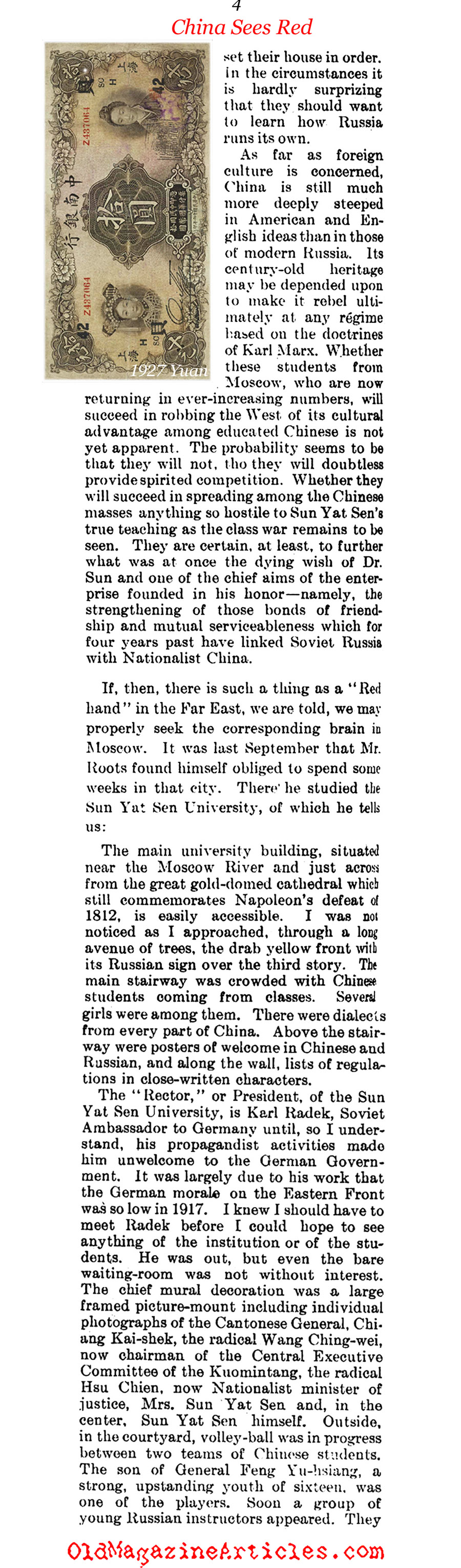 ''Where Moscow Is Teaching China to see Red'' (Literary Digest, 1927)