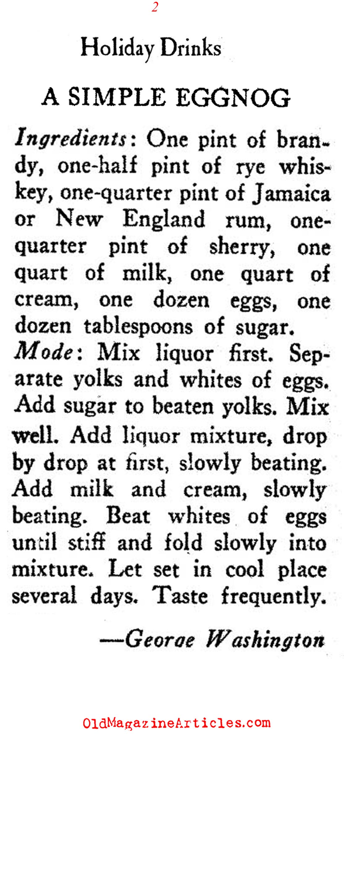 18th Century Christmas Grogs (Gentry Magazine, 1956)