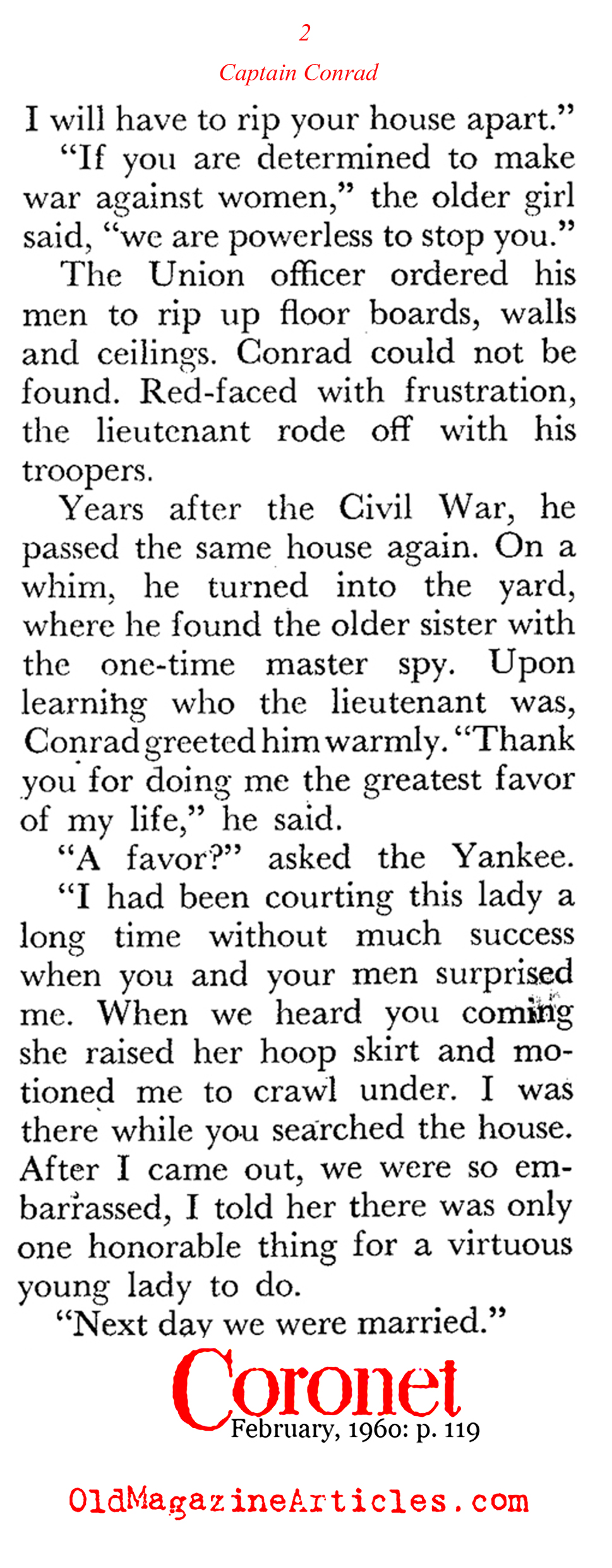 The Life-Saving Capabilities of Victorian Fashion (Coronet Magazine, 1960)