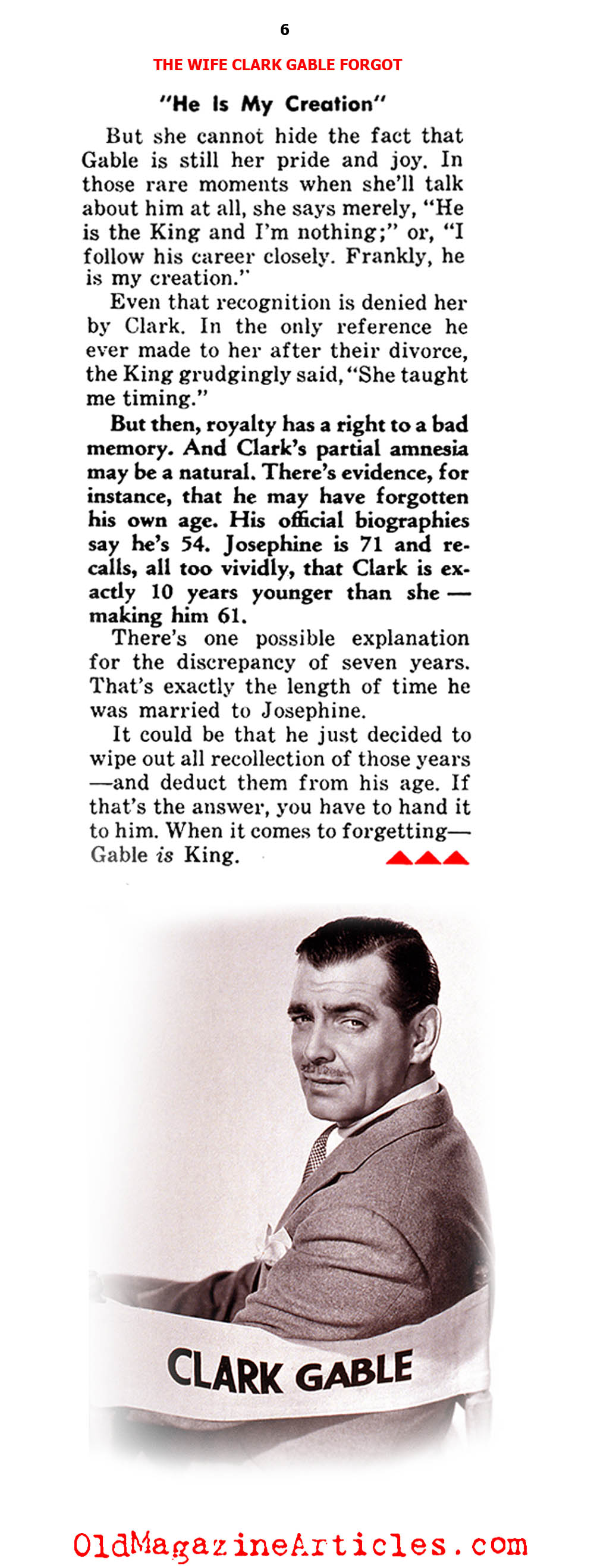 Clark Gable: Cad (Confidential Magazine, 1955)