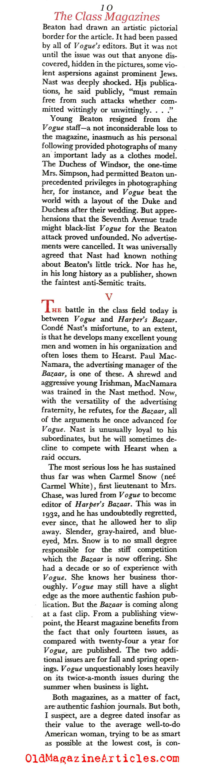 ''Class Magazines'' (Scribner's Magazine, 1938)