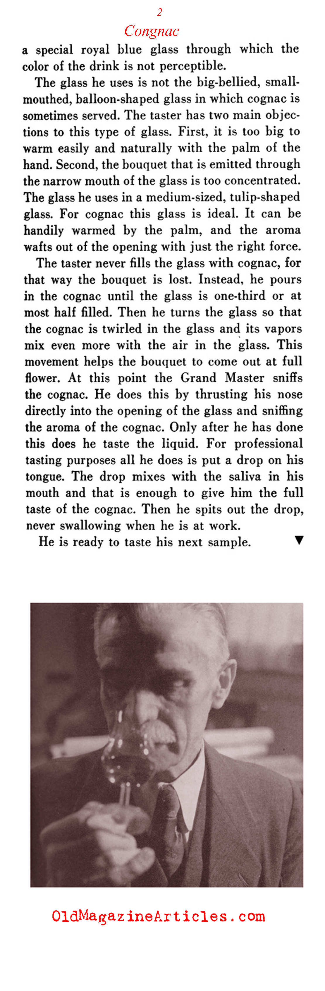 The Grand Cognac Taster (Gentry Magazine, 1956)