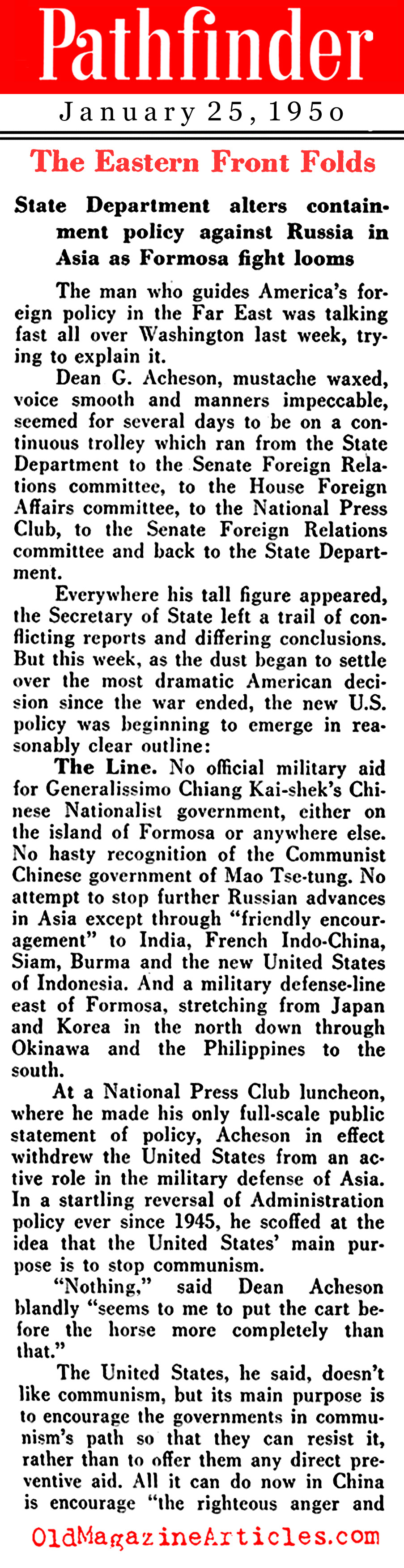 A Rift in the Containment Policy (Pathfinder Magazine, 1950)