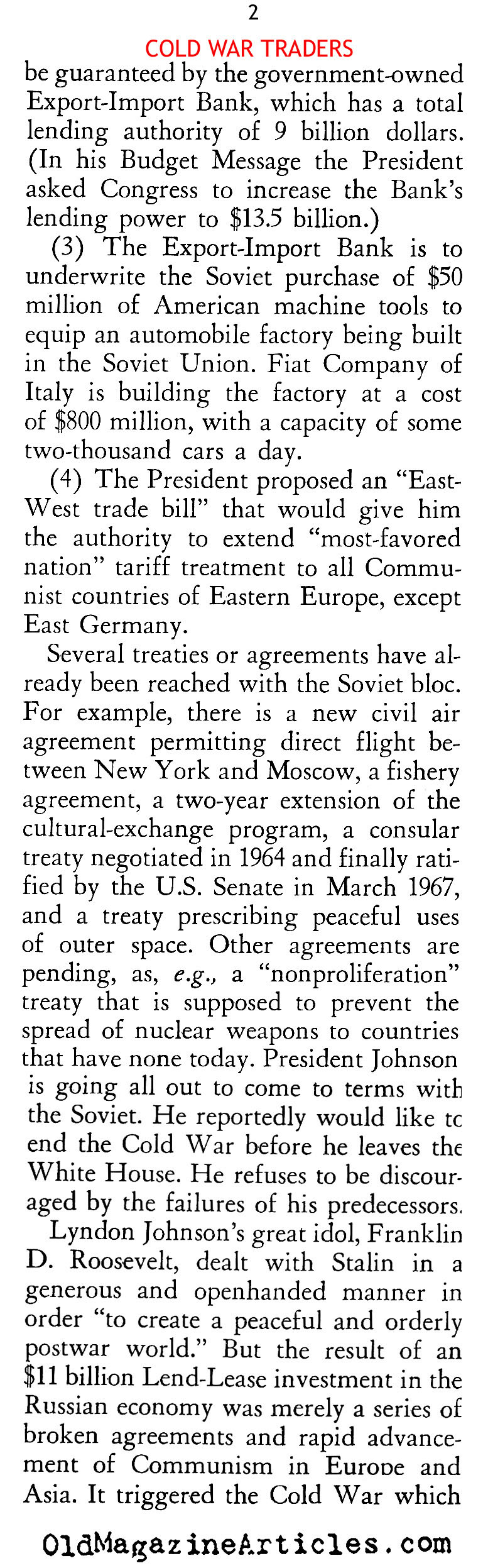 Prolonging The Vietnam War<BR> (American Opinion Magazine, 1967)