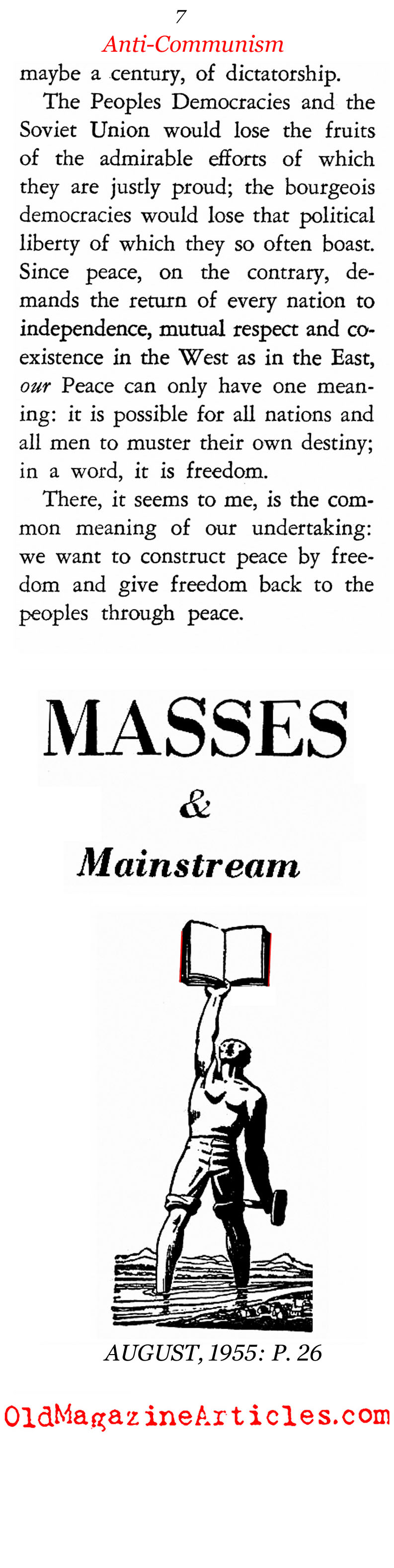 Jean-Paul Sartre on the Cold War (Masses & Mainstream, 1955)