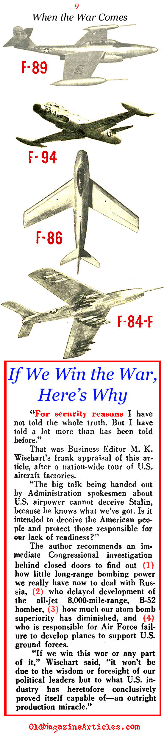 Why America Could Win A War Against Russia (Pathfinder Magazine, 1951) 