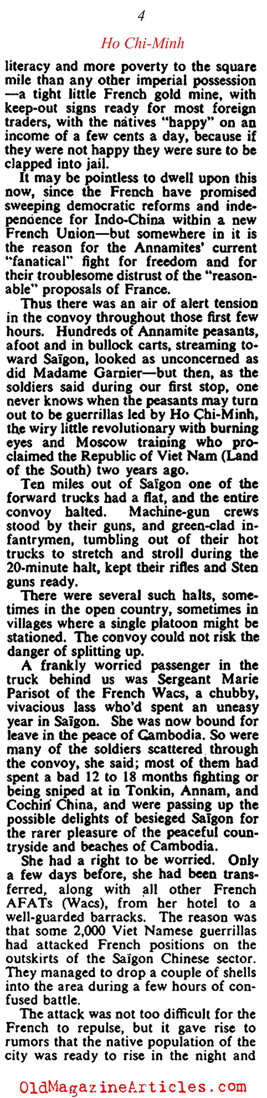 Ho Chi-Minh on the March... (Collier's Magazine, 1947)