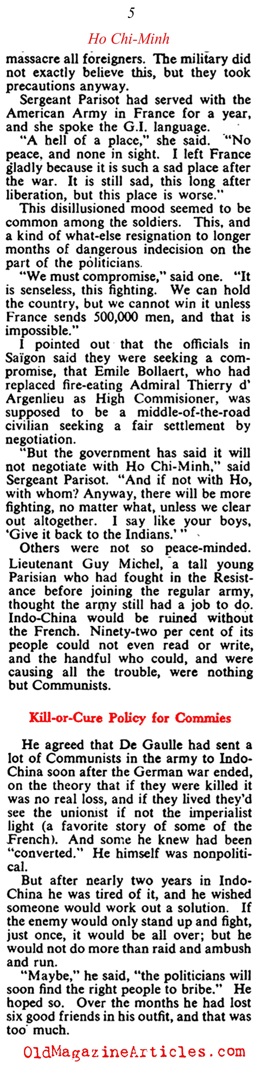 Ho Chi-Minh on the March... (Collier's Magazine, 1947)