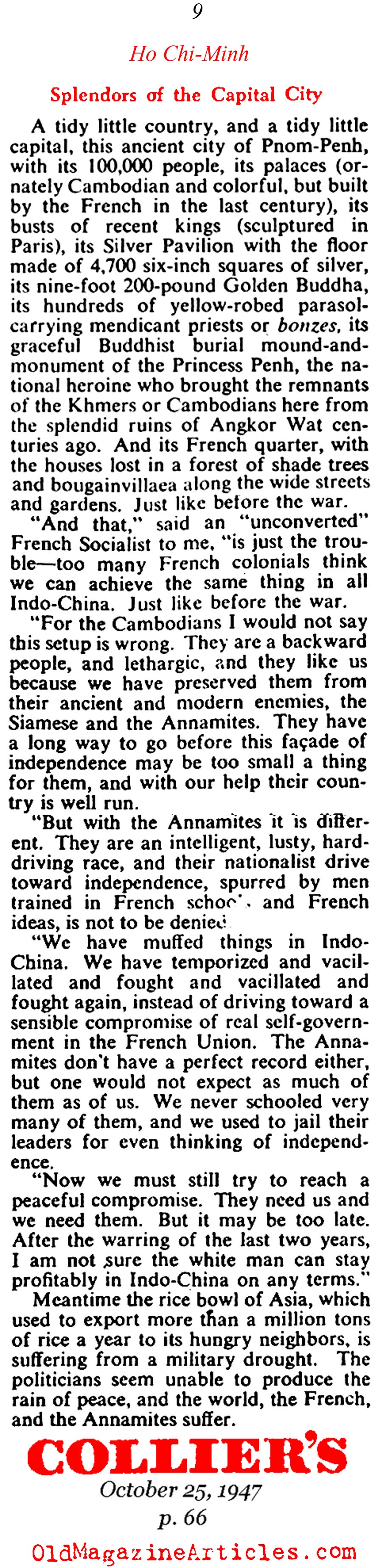 Ho Chi-Minh on the March... (Collier's Magazine, 1947)