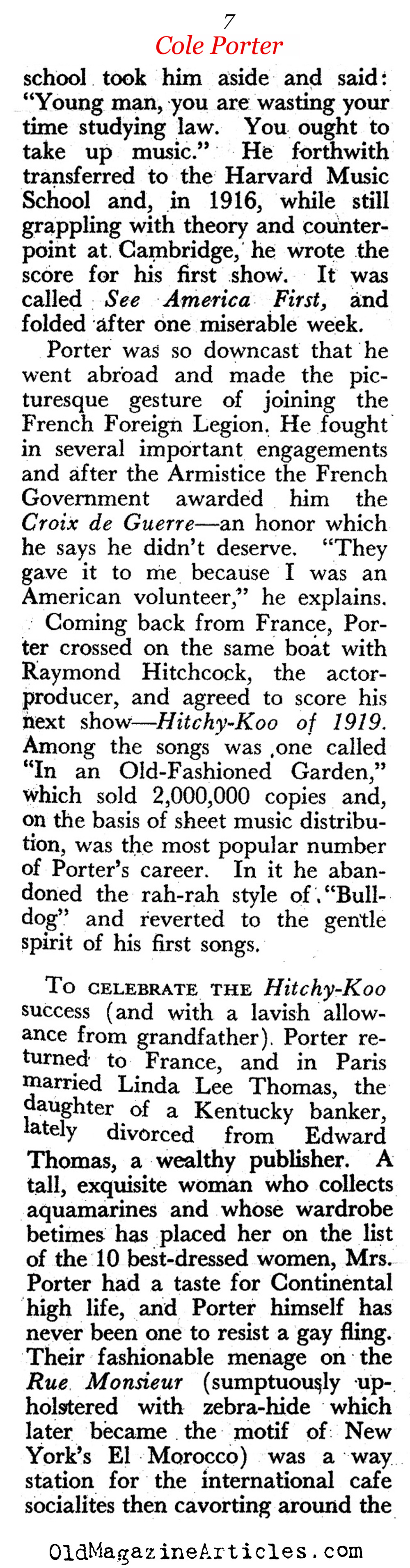 Cole Porter (Pageant Magazine, 1949)