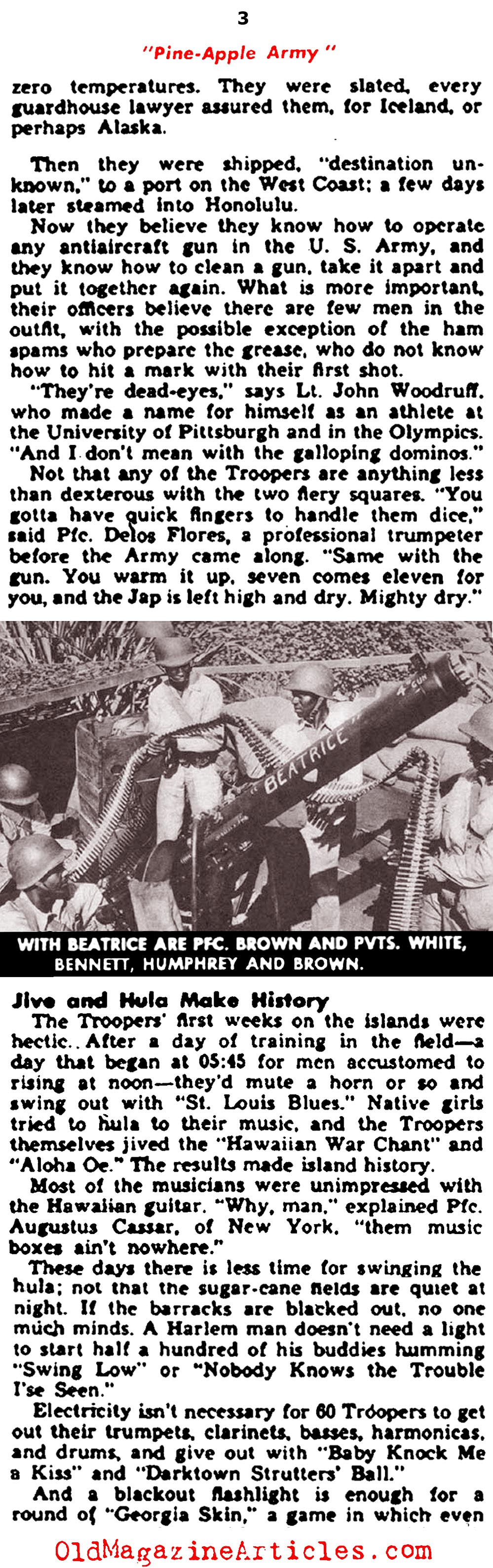 African-Americans in Hawaii (Yank Magazine, 1943)