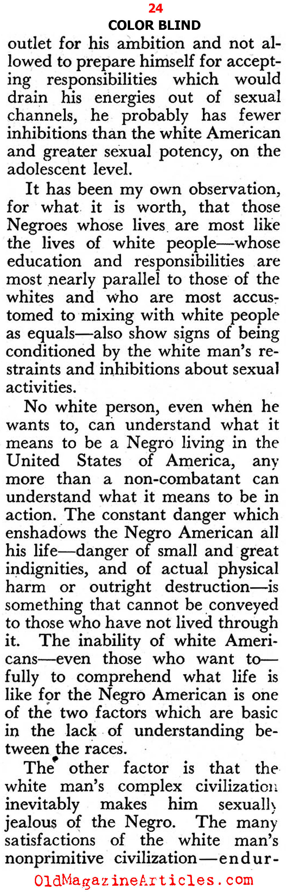 A White Woman Looks at the Negro and the Scourge of Racism  (Pageant Magazine, 1947)