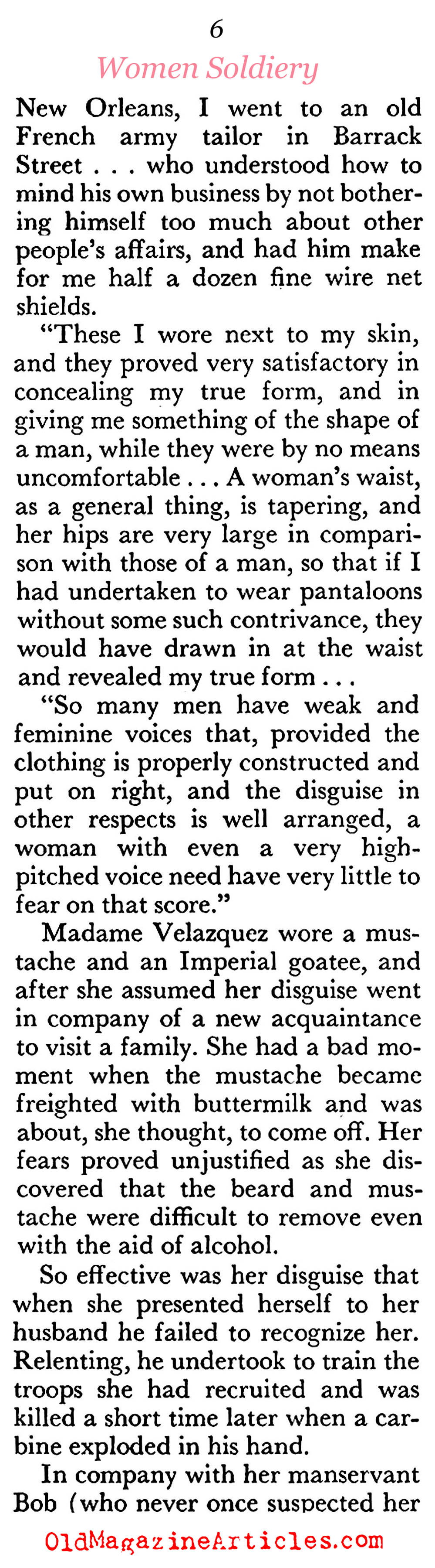 A Brief History of Women Combatants (Coronet Magazine, 1957)