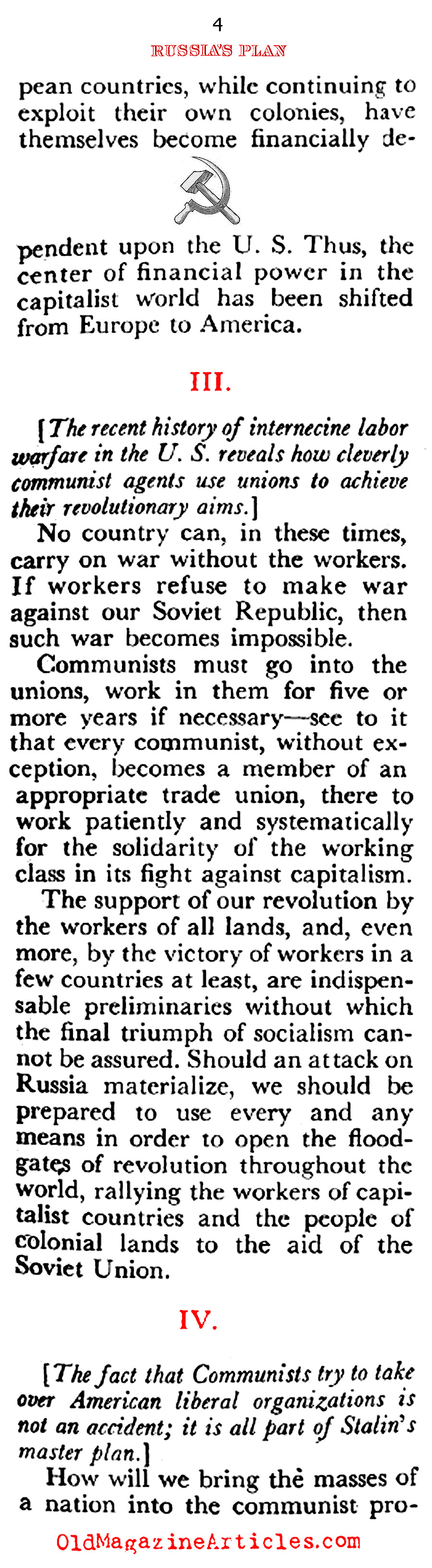Stalin's Nine Point Plan (Coronet Magazine, 1951)