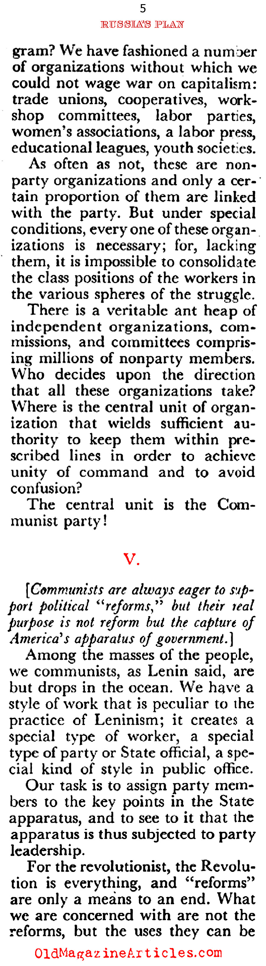 Stalin's Nine Point Plan (Coronet Magazine, 1951)