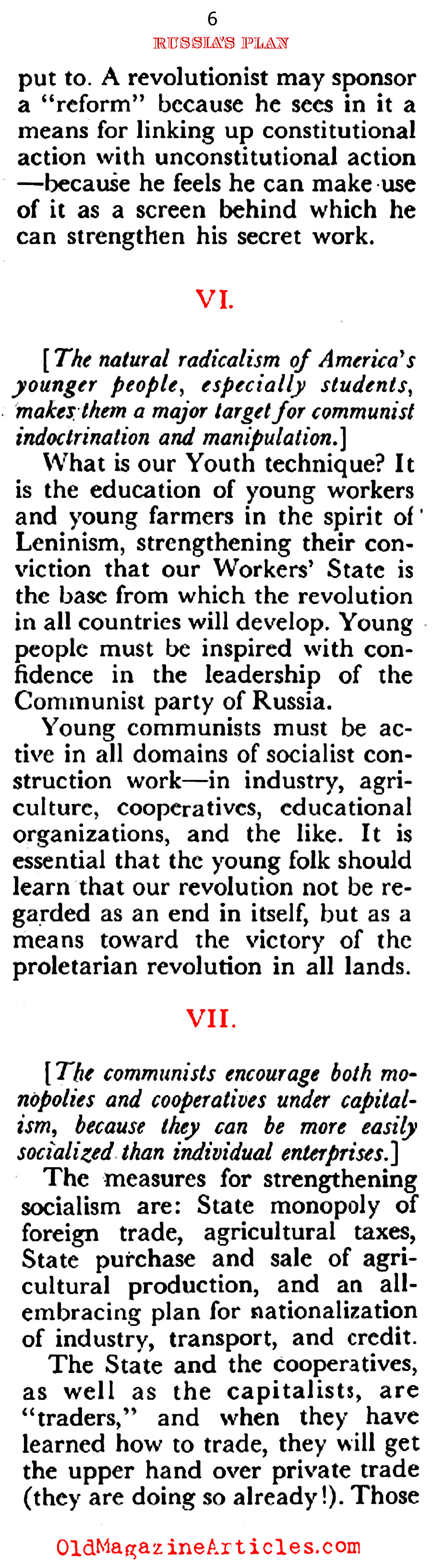 Stalin's Nine Point Plan (Coronet Magazine, 1951)