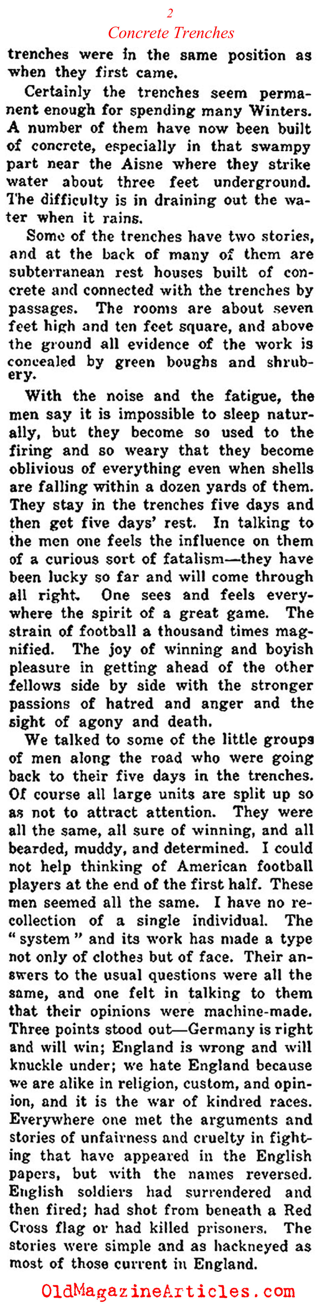 ''The German Concrete Trenches'' (NY Times, 1915)