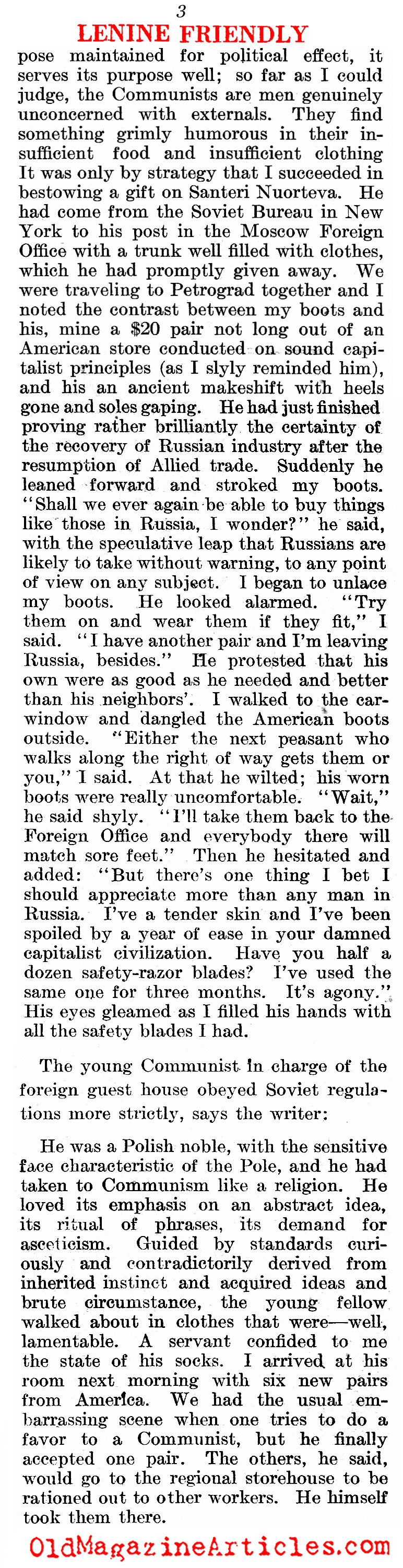 The Conversational Lenin (Literary Digest, 1921)