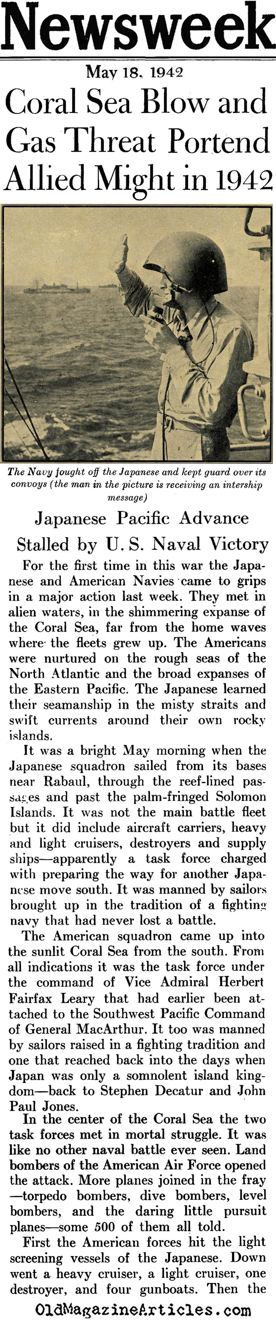 The Battle of the Coral Sea (Newsweek & Yank Magazines, 1942 - 3)