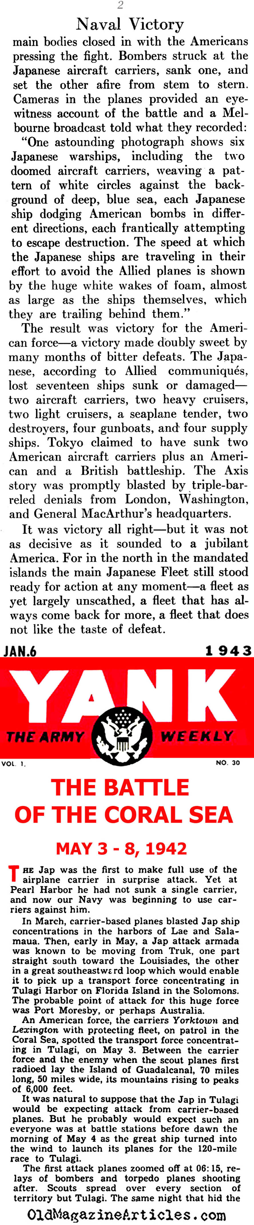 The Battle of the Coral Sea (Newsweek & Yank Magazines, 1942 - 3)
