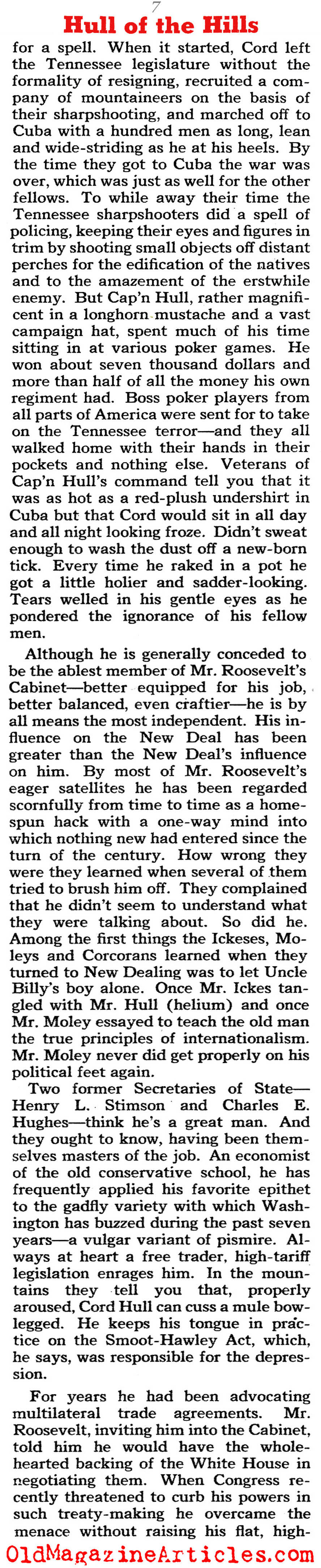 Cordell Hull: FDR's Man in Foggy Bottom (Collier's Magazine, 1940)