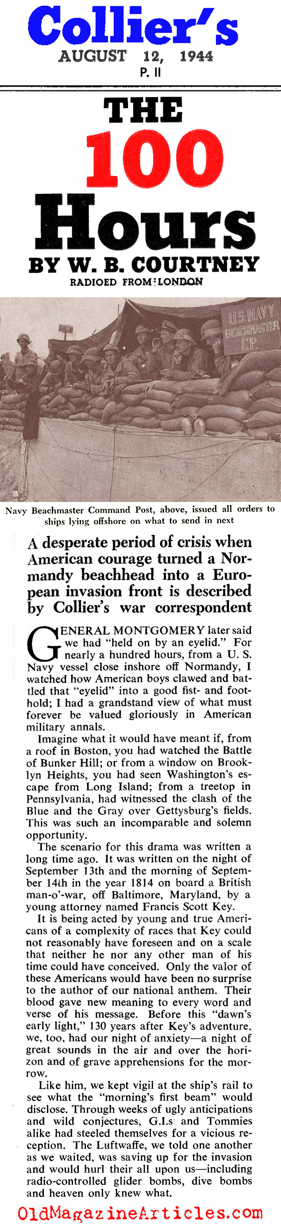 The First 100 Hours (Collier's Magazine, 1944)