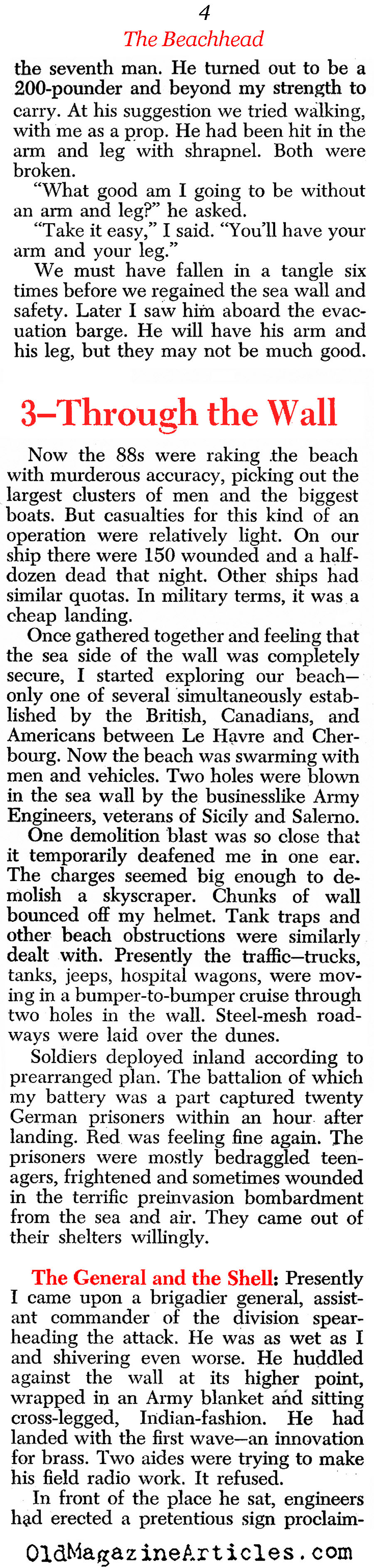 The First Wave (Newsweek Magazine, 1944)