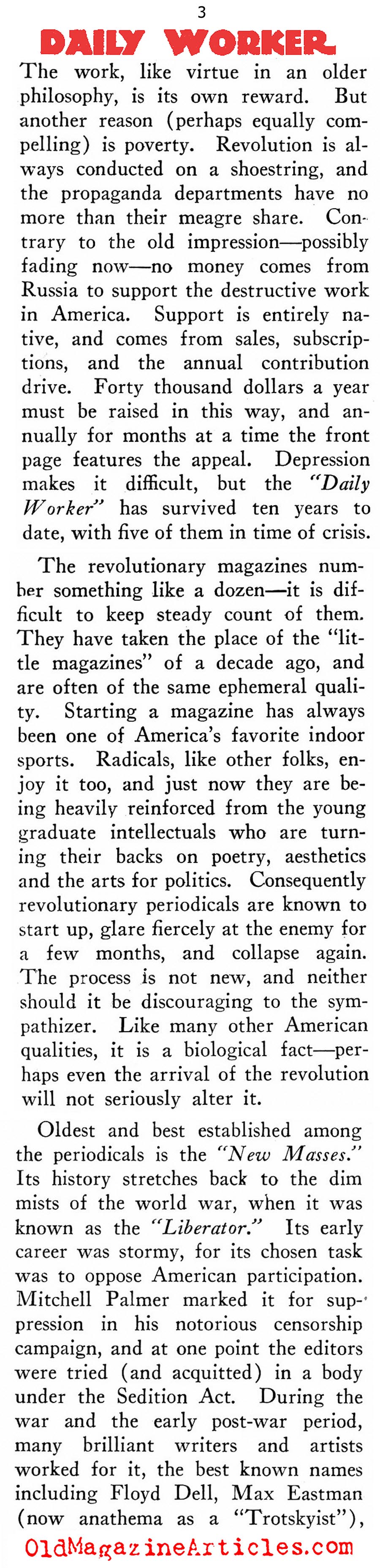 <I>The Daily Worker</I> (New Outlook, 1933)