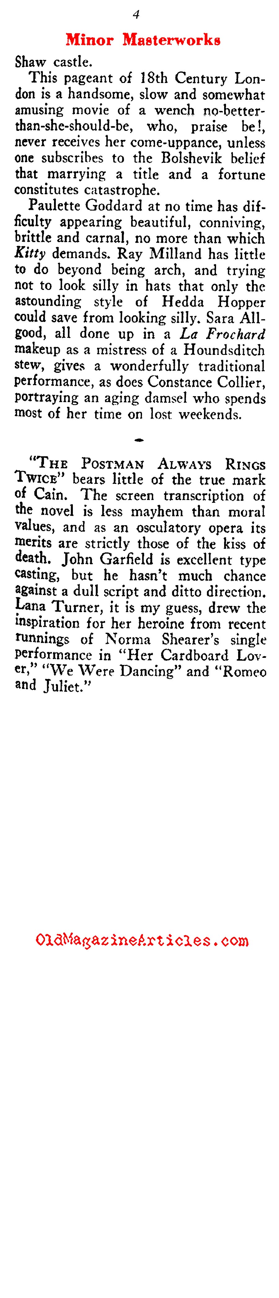 D.W. Griffith: His Minor Masterworks (Rob Wagner's Script, 1946)