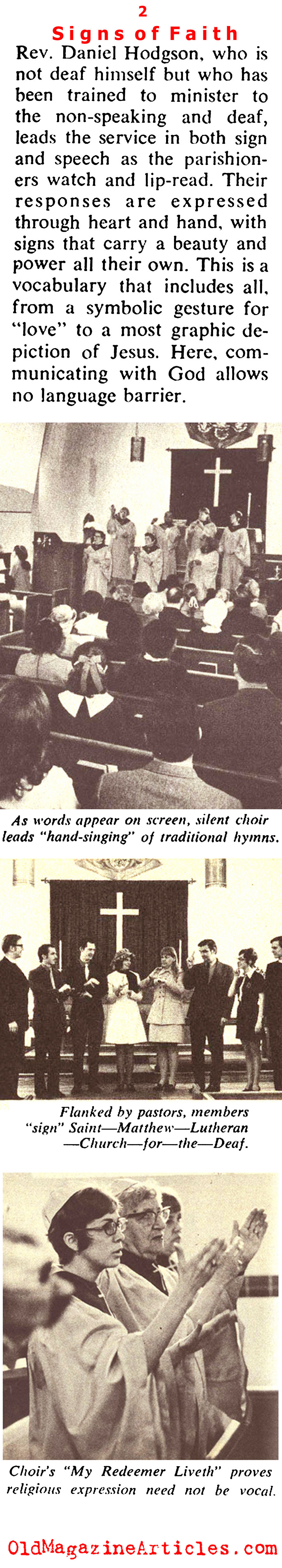 The Faith of the Deaf (Coronet Magazine, 1971)