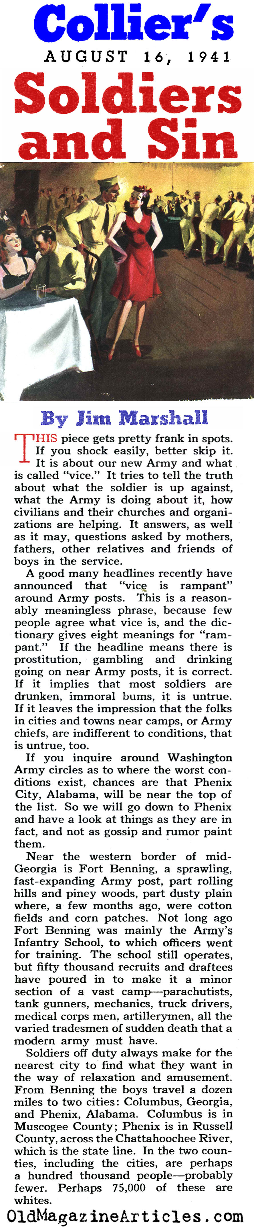 Debauchery Near the Army Camps (Collier's Magazine, 1941)