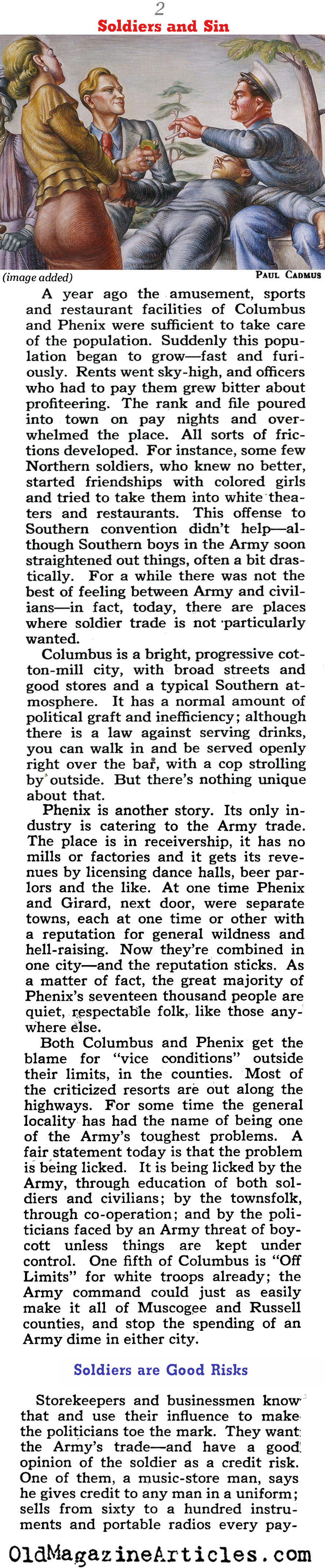 Debauchery Near the Army Camps (Collier's Magazine, 1941)