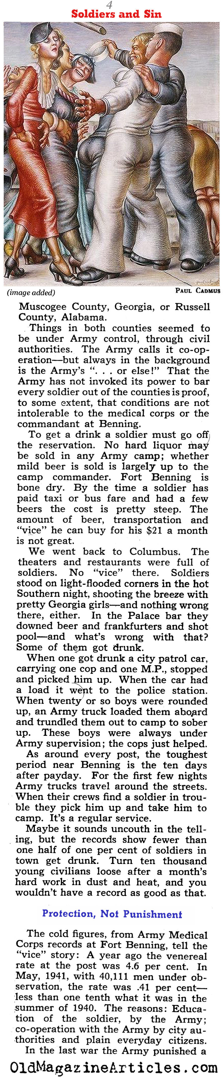 Debauchery Near the Army Camps (Collier's Magazine, 1941)