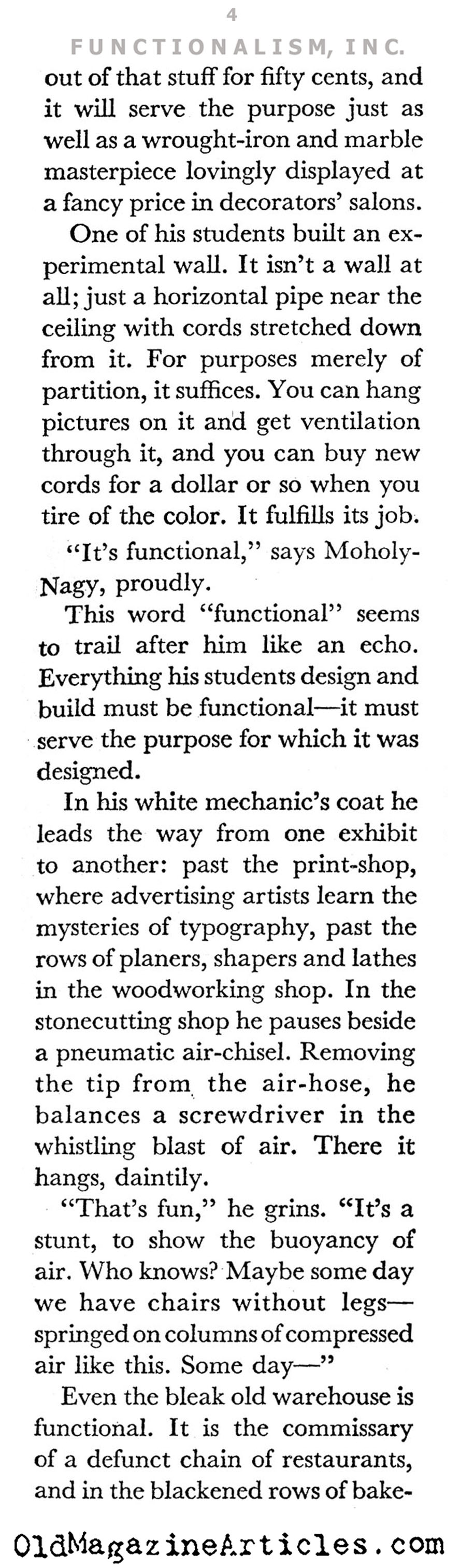 Moholy-Nagy and the New Bauhaus (Coronet Magazine, 1941)