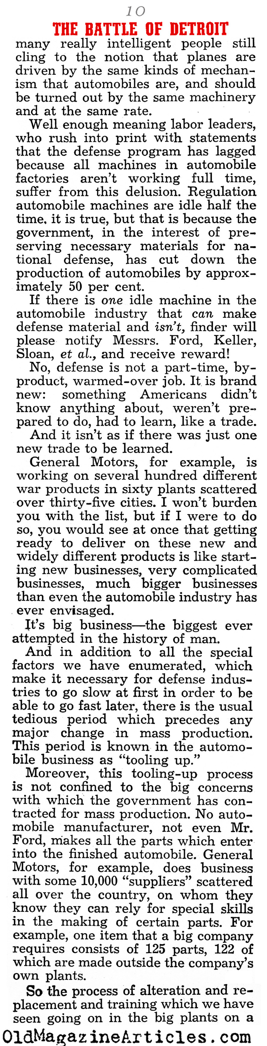 The Importance of Detroit (Liberty Magazine, 1942)