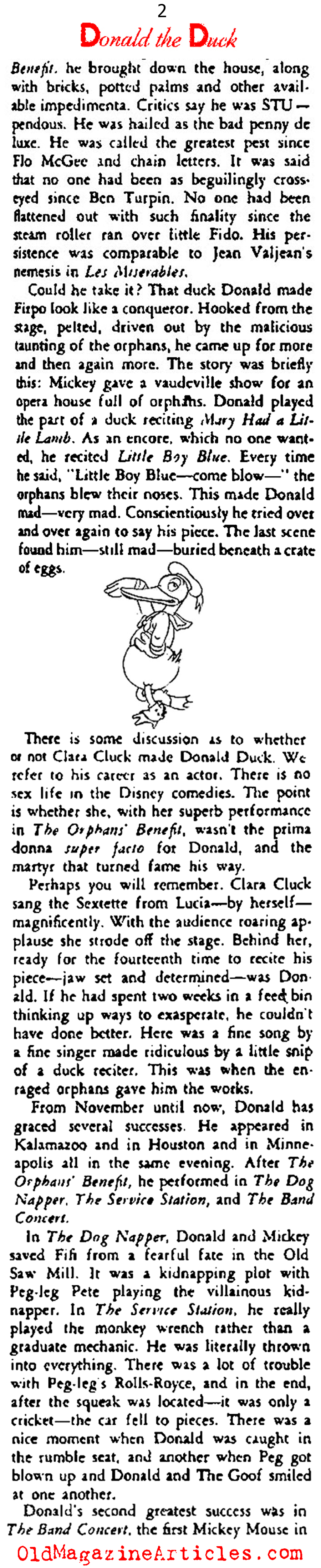 The Birth of Donald Duck  (Stage Magazine, 1935)