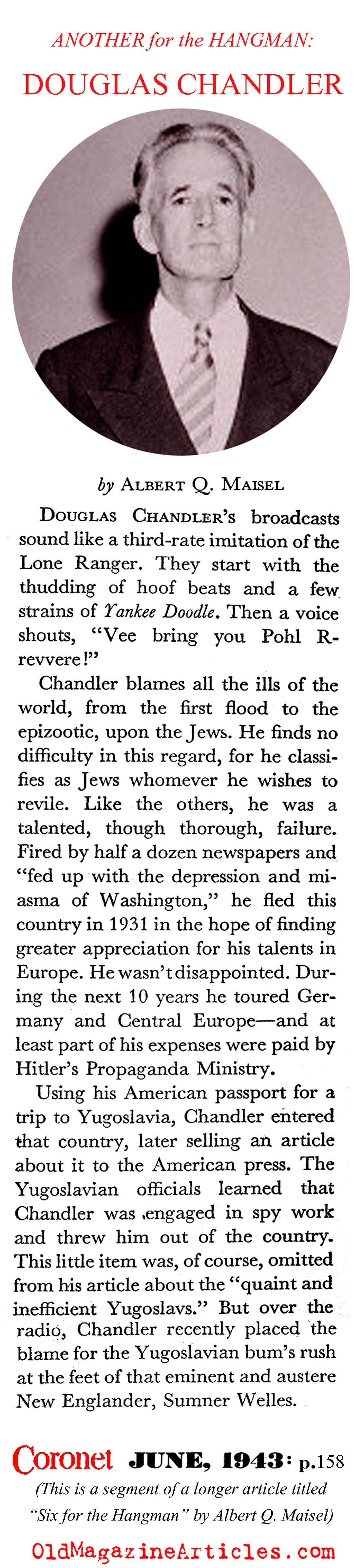 Douglas Chandler of Illinois (Coronet Magazine, 1943)