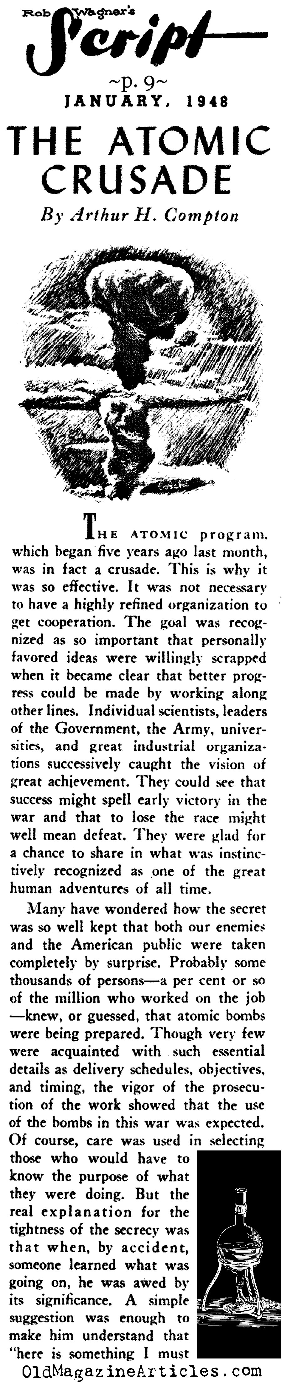 The Atomic Crusade (Rob Wagner's  Script Magazine, 1948)