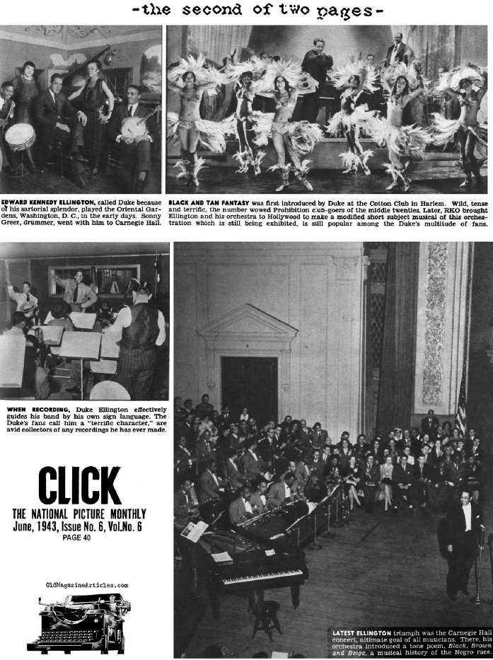 Duke Ellington: Twenty Years in the Spotlight (Click Magazine, 1943)