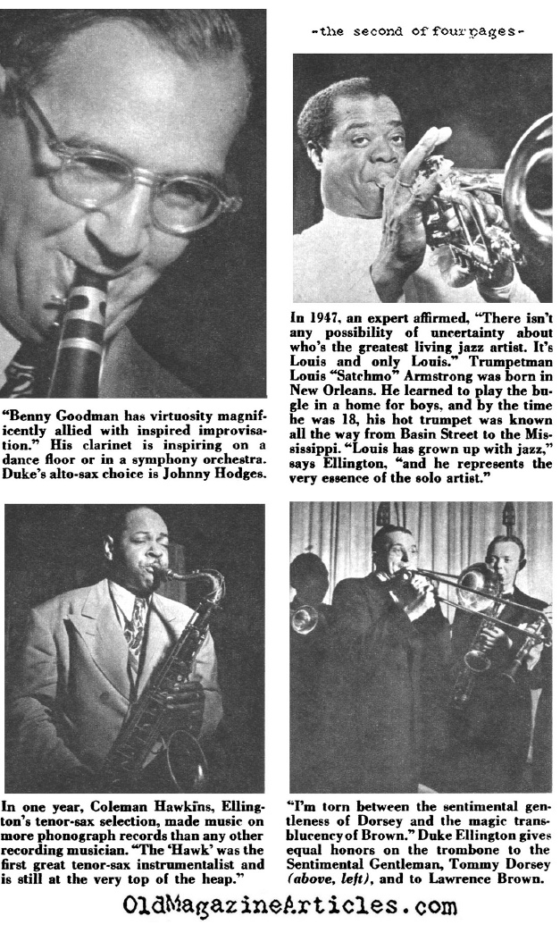 The Musicians Duke Ellington Admired (Coronet Magazine, 1951)