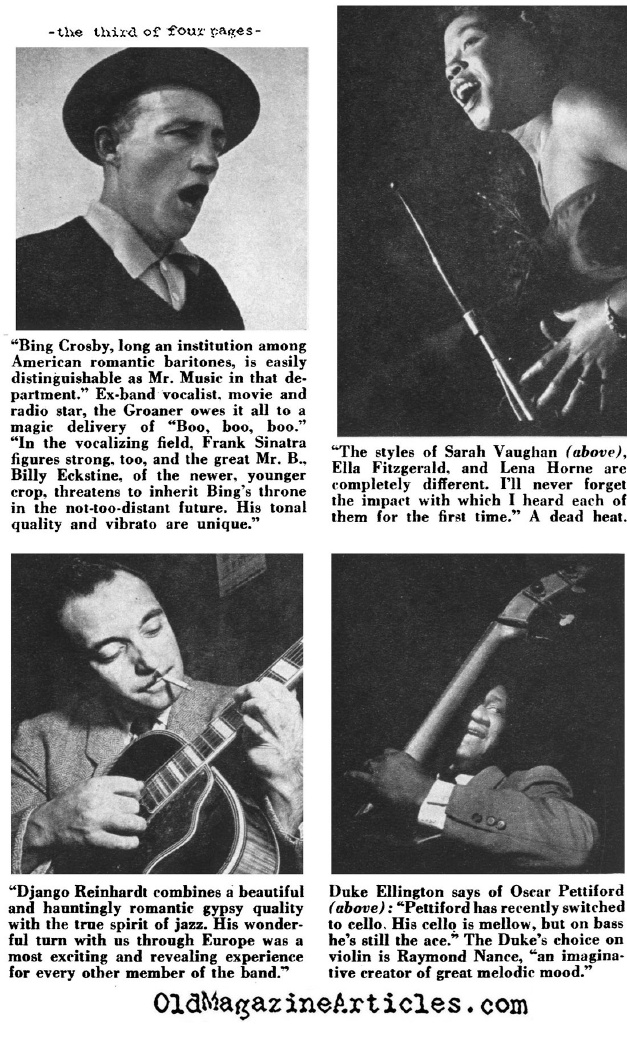 The Musicians Duke Ellington Admired (Coronet Magazine, 1951)