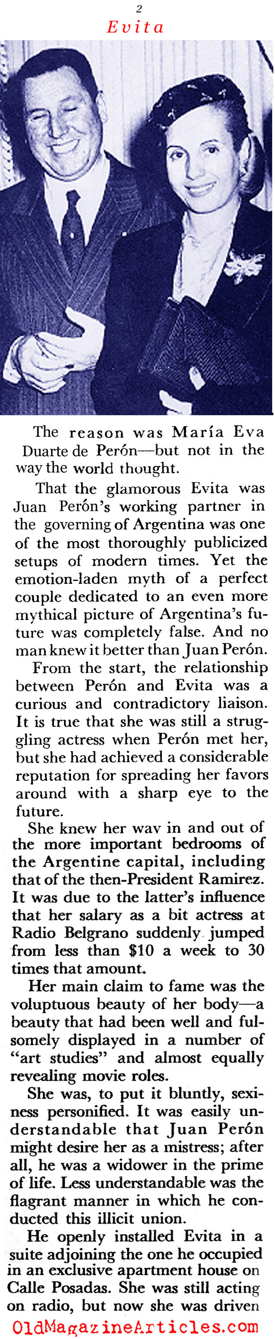 ''The Dictator and his Woman''  (Coronet Magazine, 1956)