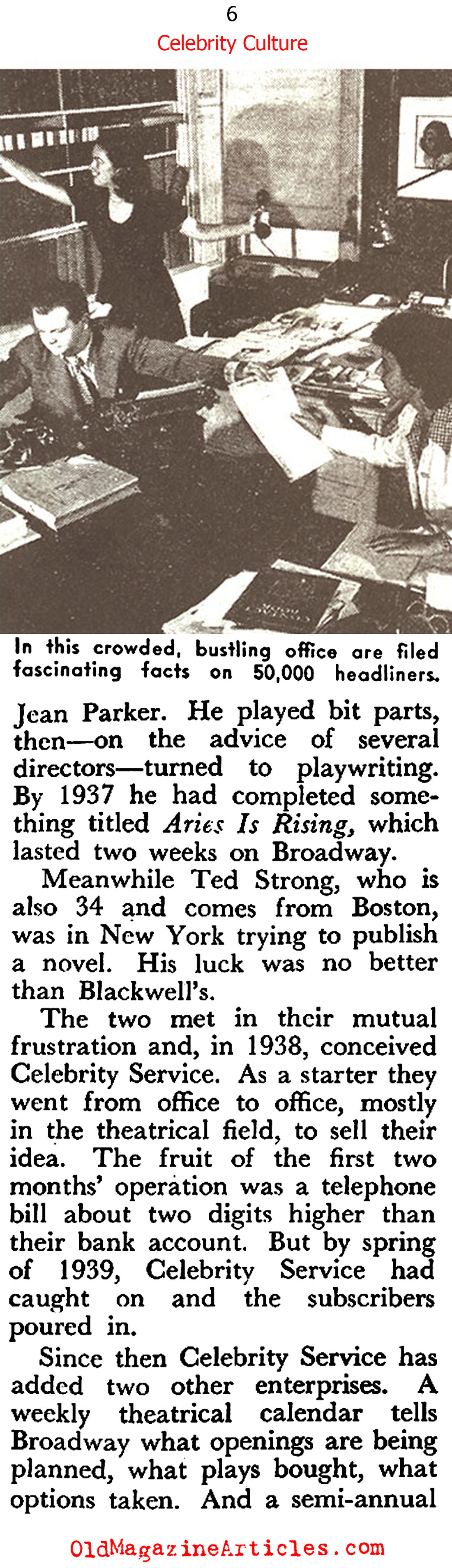 ''Celebrity Services'' (Pageant Magazine, 1945)
