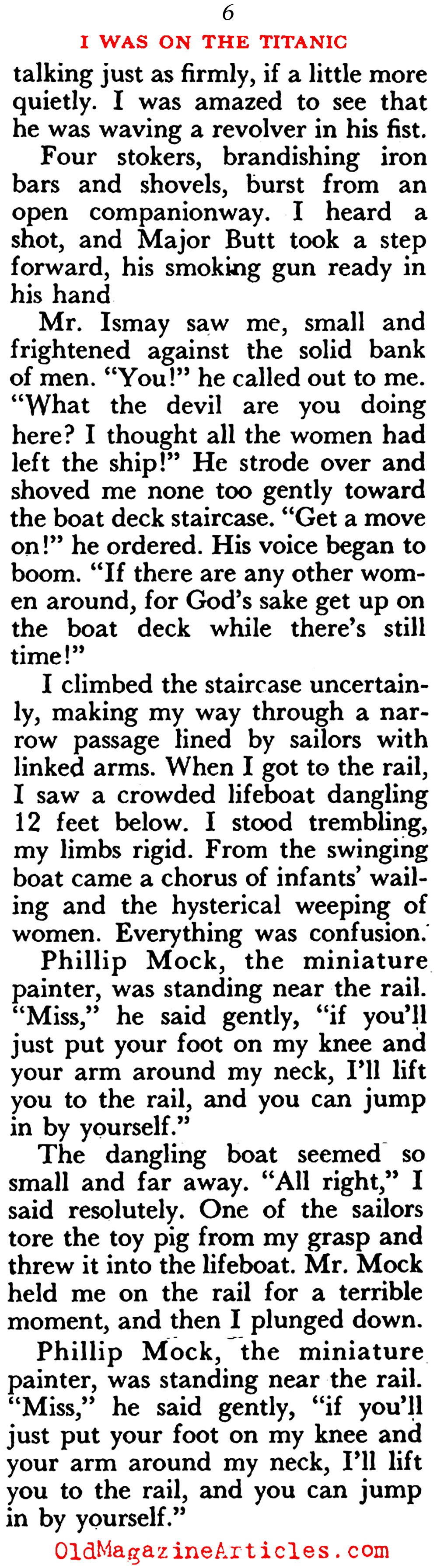 ''I Was On Board <em>Titanic''</em> (Pageant Magazine, 1953)